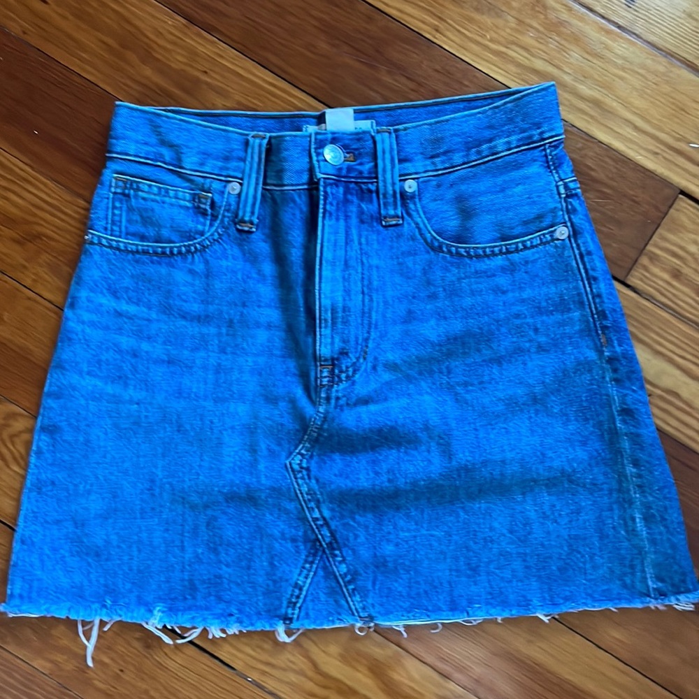 Madewell Rigid Denim A-Line Skirt